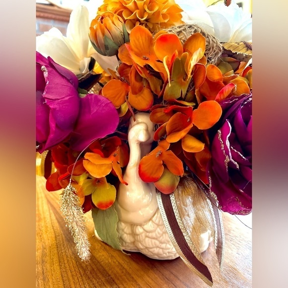 VINTAGE TURKEY PLANTER CENTERPIECE - Picture 4 of 10